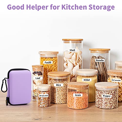 Phomemo D30 Label Maker Machine with case and 1 roll Label Tape, Portable Bluetooth Label Printer, Small Smart Phone Handheld Sticker Mini Labeler Multiple Templates Font Icon Easy to Use