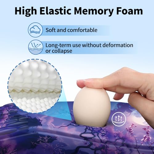 YIWEI Ergonomic Mouse Pad with Wrist Rest for Carpal Tunnel Pain Relief - color: Moonlit Night