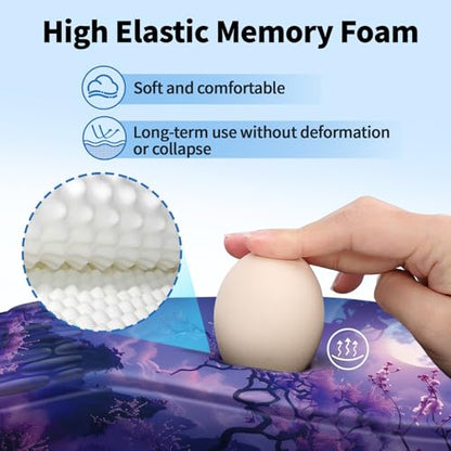 YIWEI Ergonomic Mouse Pad with Wrist Rest for Carpal Tunnel Pain Relief - color: Moonlit Night