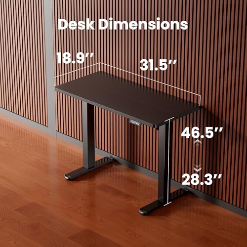 ErGear 31 X 19 Inch Height Adjustable Electric Standing Desk, Black | Smooth Height Adjustment, 4 Memory Presets, One-Touch Control, Stable Steel Frame, 176 lbs Capacity, Easy Assembly - color: Black, size: 32 X 19 Inches