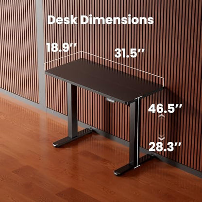 ErGear 31 X 19 Inch Height Adjustable Electric Standing Desk, Black | Smooth Height Adjustment, 4 Memory Presets, One-Touch Control, Stable Steel Frame, 176 lbs Capacity, Easy Assembly - color: Black, size: 32 X 19 Inches