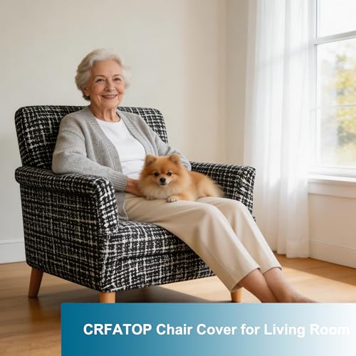 CRFATOP Accent Chair Cover, Stretch Armchair Slipcover for Living Room - color: Color A06