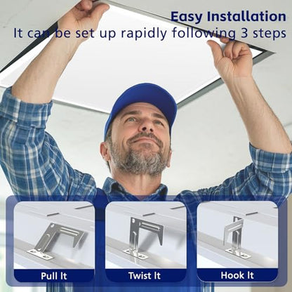 2Pack 2x2 LED Panel Light 5CCT Selectable Drop Ceiling Light Fixture - size: 2Pack, style: 2x2