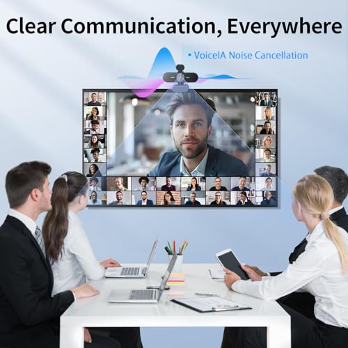 EMEET NOVA 4K Webcam for PC, Ultra 4K HD, PDAF Autofocus, Dual Omni Mics | 73° FOV, Auto Light Correction, USB-A, Privacy Cover, Ideal for High-End Business Meetings&Live Streaming - style: 4K PDAF Focus 2 Mics