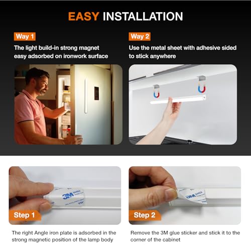 Under Cabinet Lights Remote Control, Magnetic Dimmable Closet Lights,USB Rechargeable Wireless LED Shop Light,Ceiling and Under Counter Lights for Kitchen,Wardrobe,Shelf(30CM,White)