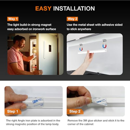 Under Cabinet Lights Remote Control, Magnetic Dimmable Closet Lights,USB Rechargeable Wireless LED Shop Light,Ceiling and Under Counter Lights for Kitchen,Wardrobe,Shelf(30CM,White)