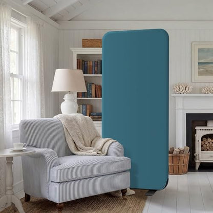 DECOLAB Freestanding Room Partition, Indoor Privacy Panel 29"x65", Sapphire - color: Sapphire