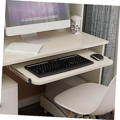 Outanaya 13.77 Inch Bearing Keyboard Slide Rails Soft-Close Under Desk Drawer Slides for Custom Keyboard Tray Mount with Ball Bearing Design