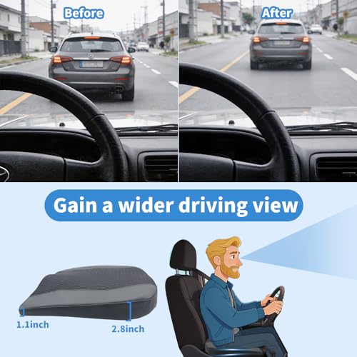 Wedge Seat Cushion Memory Foam Car Cushion for Long Driving