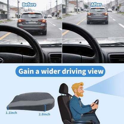 Wedge Seat Cushion Memory Foam Car Cushion for Long Driving