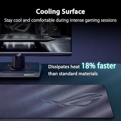ASUS ROG Sheath II XXL Gaming Mouse Pad – 35.4” x 15.7”, Advanced Cooling Fabric, 1.5X Smoother Textile-Weave Surface, Flat-Stitched Durable Edges, Non-Slip Base - Black - color: Black, size: 35.4L x 15.7W inches