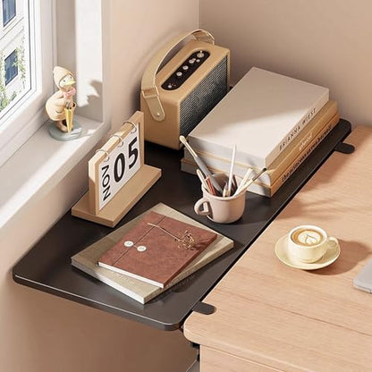 20 x 7.8 Inch Adjustable Ergonomic Clamp-On Desk Extender Tray, Black - color: Black