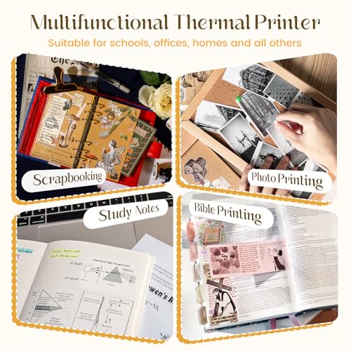 Phomemo M04S 300DPI Portable Thermal Printer, Support 2/3/4 inch Printing - color: White