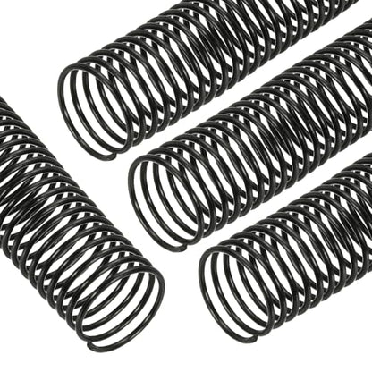 PATIKIL 50 Pack Plastic Spiral Binding Coils, 30mm(1-3/16") Binding Coils 240 Sheet Capacity Spiral Binder Rings 4:1 Pitch for Office Classroom, Black - size: 1-3/16 Inch