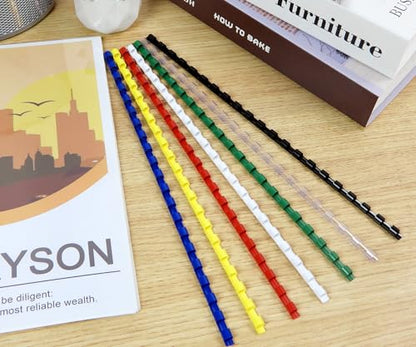 Rayson CR-8-100-M Plastic Binding Combs 5/16in. 21-Ring, 40-Sheet Capacity, Colorful Comb Binding Spines, Max. Binding A4 Size Paper (8.3"×11.7"), Box of 100 - size: 5/16", style: A4 - Available in 7 Vibrant Colors