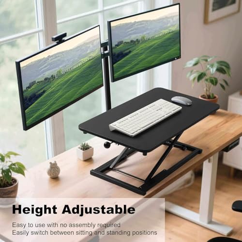 Keyboard Riser Height Adjustable Standing Desk Converter Black 23.6 Inch