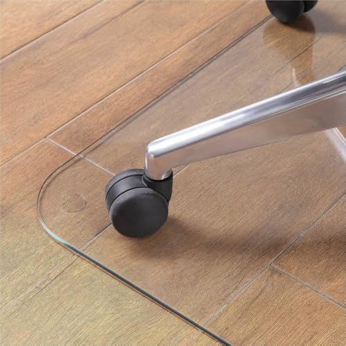 Lorell Tempered Glass Chairmat, 46" Width x 36" Depth x 0.25" Thickness, Clear, 1 Each - size: 46" x 36"