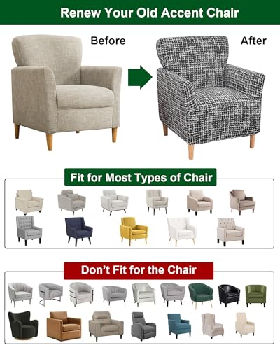 CRFATOP Accent Chair Cover, Stretch Armchair Slipcover for Living Room - color: Color A06