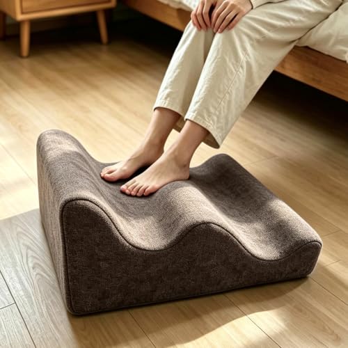 Foot Rest for Under Desk at Work (Khaki, 002) | Office Desk Accessories with Washable Removable Cover, Foot Stool for Office, Car, Home to Foot Support and Relax Ankles ﻿ - color: Khaki, size: 002