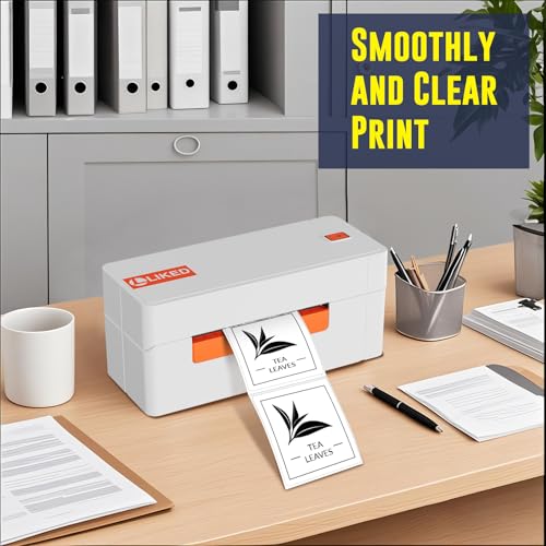 L LIKED 2" x 2" Direct Square Thermal Labels, Perforated QR Code and Barcode Labels & Compatible with Rollo, Zebra and Other Desktop Printers (10 Roll, 7500 Labels) - size: 2"x2"-10 Rolls