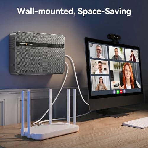 GOLDENMATE 1500VA/1000W Lithium UPS Battery Backup & Surge Protector, Gray