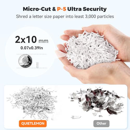 Paper Shredder 200-Sheet Auto Feed, Touchscreen Heavy Duty Shredders, 40 Min Non-Stop, P-5 Ultra Security Shredder for Home Office, Micro Cut with Wheels, 5.8 Gal Bin, <60 dB(OL288) - size: 200 Sheet Auto Feed