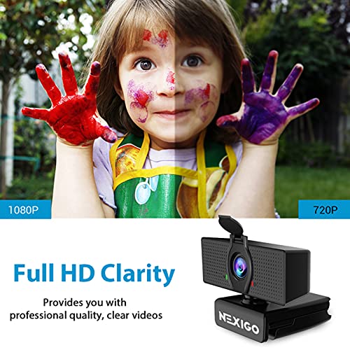 NexiGo N60 1080P Webcam with Microphone, Software Control & Privacy Cover, USB HD Computer Web Camera, Plug and Play, for Zoom/Skype/Teams, Conferencing and Video Calling - style: 1080p Webcam