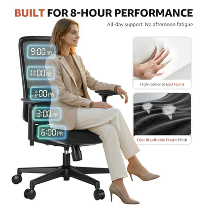 ErgoSift M1 Ergonomic Office Chair with 3.1-Inch Adjustable Seat Depth