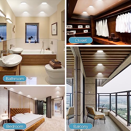 ETL Certified 5 inch Flush Mount Ceiling Light Dimmable,5000K White LED Ceiling Light Ultra Thin Round Flat Panel Ceiling Lights for Bedroom, Bathroom,Kitchen, Hallway,Basement,Closet, 3 Pack - color: 3 Pack White, size: 5 inch