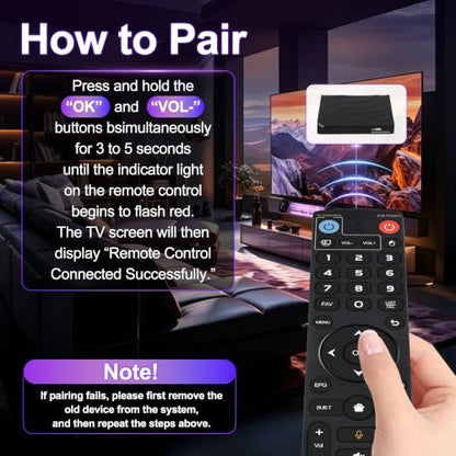 New V5 Pro Black Bluetooth Voice Remote Control,Compatible with vSeeBox V3/V2/V1/V5 Pro, V3 Plus,V1/V2,Max,Elite - color: Black