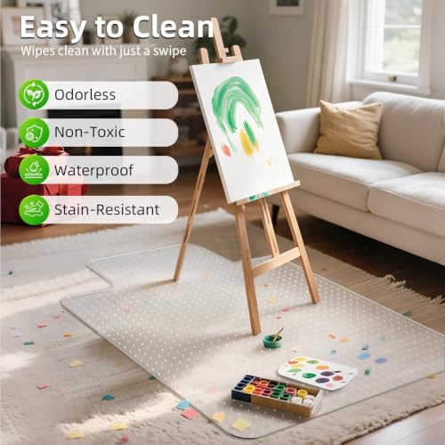 Office Chair Mat for Low Pile Carpet 36" x 48" Convex, Extended Protector