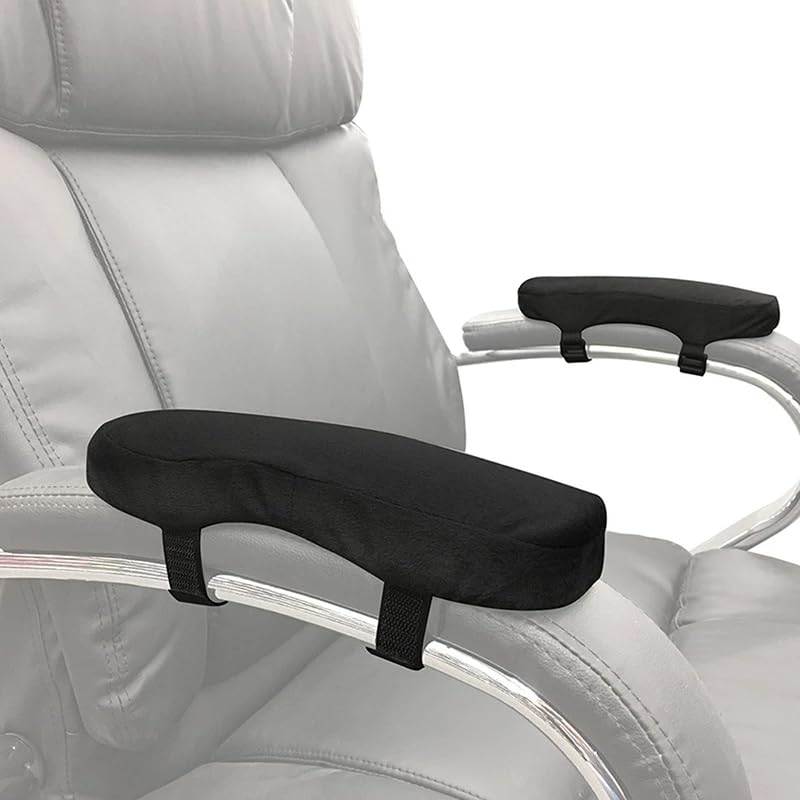 1 Piece Black Soft Office Chair Armrest Pad Ergonomic Memory Foam Elbow Cushion Home Office Chair Supplies,23.5x7.5x3cm