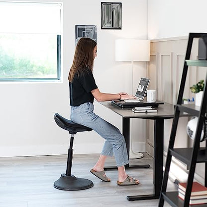 VIVO 26 in Single Top Standing Desk Converter, Ultra-Slim Desk Riser - color: Black, size: 26"