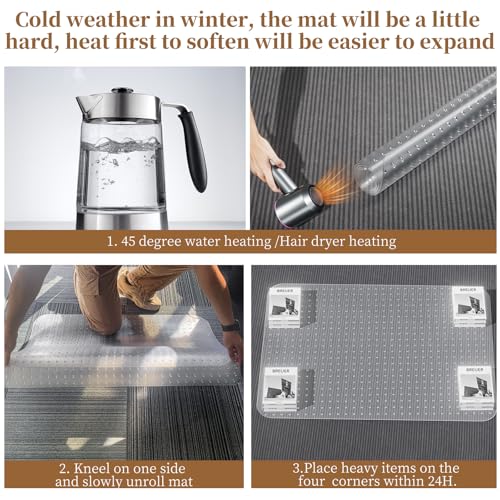 36" X 48" X 0.09" Office Chair Mat for Carpet - 2PCS | Desk Chair Mat for Carpet Floors, Clear and Thick Carpet Chair Mats with Non-Slip Studded for Home and Office Low Pile Carpet - size: 36 X 48-2 PACK