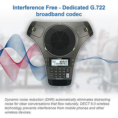 VTech VCS702 ErisStation DECT 6.0 Conference Phone - size: 2 microphones, style: Wired Base