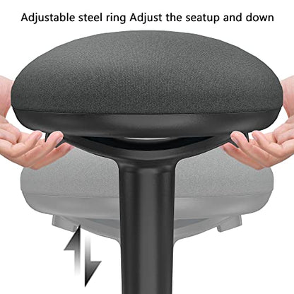 Standing Desk Chair with 360-Degree Standing Desk Chair with Memory Foam Seat Cushion, Lightweight & Flexible - color: R22-black