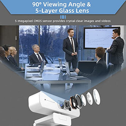 Zoom Certified, NexiGo N940P (Gen 2) 2K Zoomable Webcam with Remote| Sony_Starvis Sensor | 3X Zoom in and Out| Dual Stereo Microphone, for Zoom/Skype/Teams/Webex (White) - style: 2K Webcam with Remote