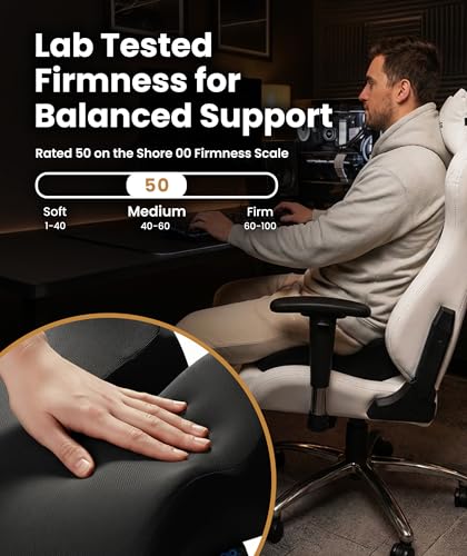Elevate Series by Everlasting Comfort Doctor Recommended Memory Foam Seat Cushion for Office Chairs & Car - Ergonomic Desk Accessories - Cushions for Tailbone Pain Relief (Charcoal Black, Large) - size: Standard