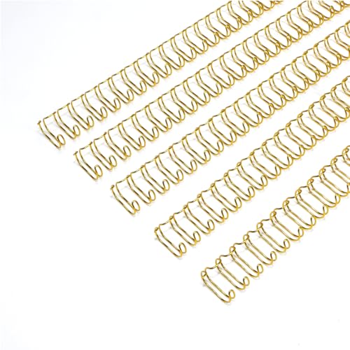 Rayson Wire Binding Spines, 3/8" 3:1 Pitch, 32-Loop Gold, 100 Pack | Binds up to 60 sheets; fits 3:1 pitch machines for reports, manuals and projects.