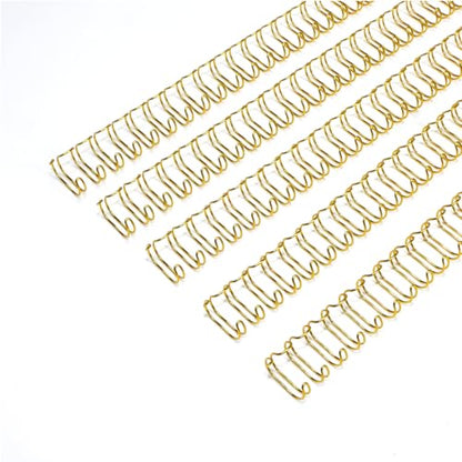Rayson Wire Binding Spines, 3/8" 3:1 Pitch, 32-Loop Gold, 100 Pack | Binds up to 60 sheets; fits 3:1 pitch machines for reports, manuals and projects.