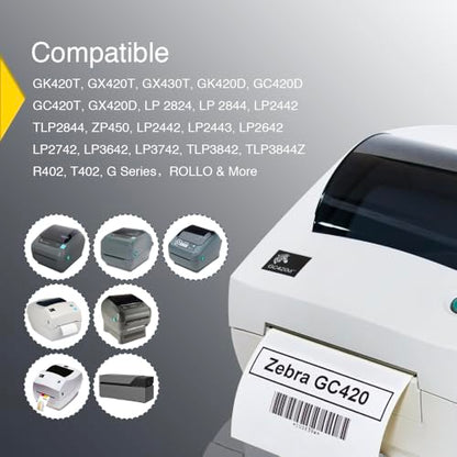 BETCKEY - 4" x 2" (102 mm x 51 mm) Thermal Labels, [20 Roll/15000 Labels] - color: 20 Rolls