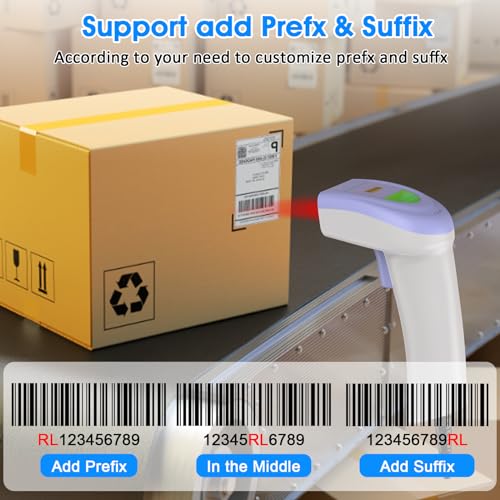 2D Barcode Scanner USB Wired Virtual COM Handheld Automatic QR Data Matrix PDF417 Maxi IMB bar Codes Imager Global Shutter Computer Screen Scan for Windows Mac and Linux PC POS - color: 2D QR Blue white