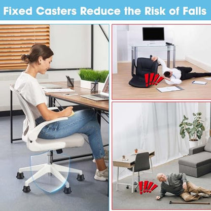 Bell Glides Replacement Office Chair, Castors Wheels Stopper Chair Feet - style: Short Fixed Feet-15PCS