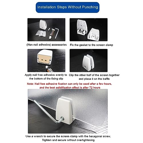 Acrylic Free Standing Privacy Screen for Desk Divider Home & Office Partitions - Portable Visual Distractions Privacy Panel for Table Top Workstation - size: 60x40cm(23.6x15.7")