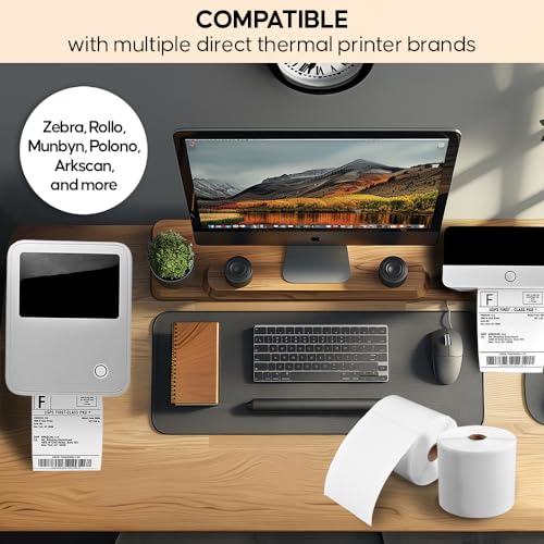 Arkscan SL450 4x6 Shipping Label in 1 Roll (450 Labels/Pages per Roll) - Direct Thermal Labels for Zebra, Rollo & Arkscan Label Printers - size: 4 x 6", 1 Roll