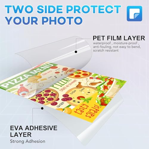 FURWEY Laminating Sheets,200 Pack,3 mil,8.9x11.4,Thermal Pouches - size: 200PACK-3Mil (8.9 x 11.4Inches)