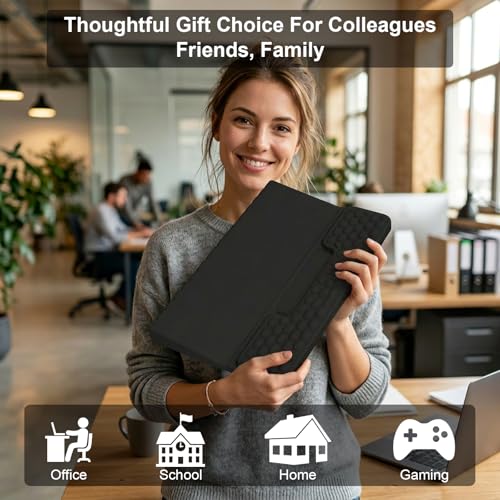 Ergonomic Keyboard Stand with Soft Memory Foam Wrist Rest for Office - color: Black