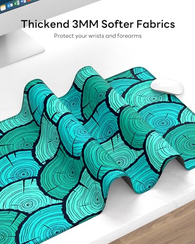 Mouse Pad 31.5x15.7in Large Desk Mat Non-Slip for Office - color: Annual Rings, size: 31.5" x 15.7"