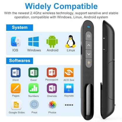 Kinizuxi Wireless Presentation Clicker for PowerPoint with Hyperlink