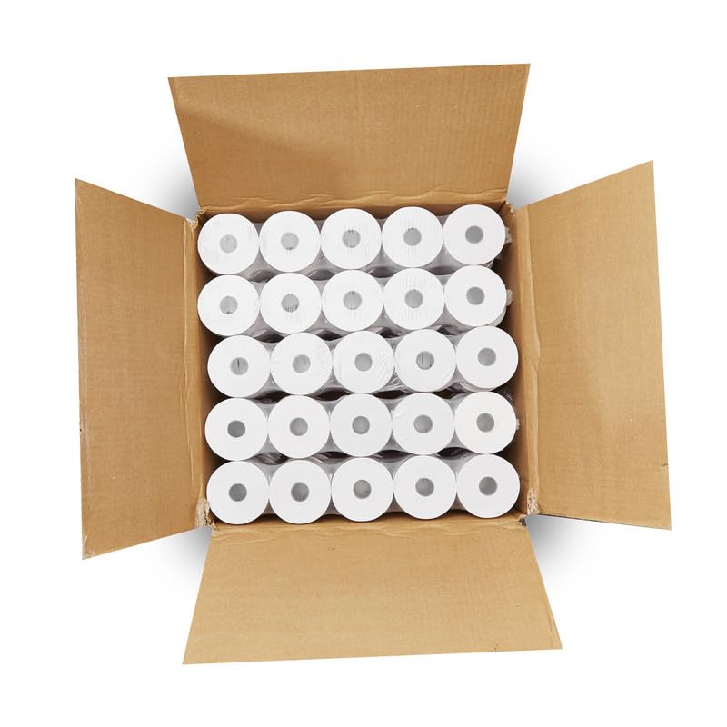 (500 Rolls) 2 1/4 x 150 ft White Adding Machine Tape Paper Rolls Premium One Ply Register/Adding Machine/Calculator Paper Rolls Printing Calculator 10 Key